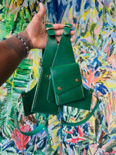 Load image into Gallery viewer, Art Basel Green Leather Wallet Harness (Limited Edition)

