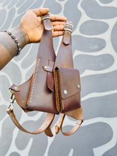 Load image into Gallery viewer, Rustic Brown Leather Wallet Harness
